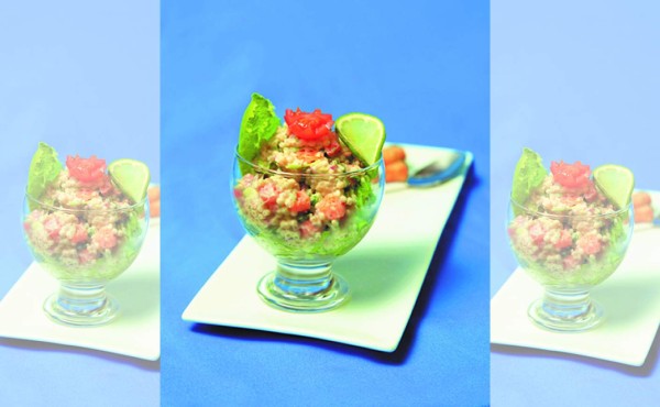 Ensalada de marmaón y camarones