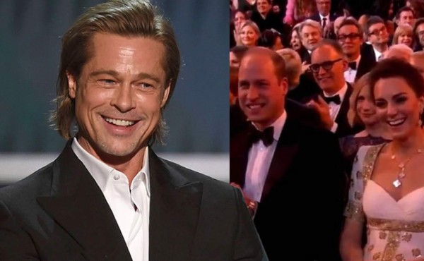 Brad Pitt y sus chistes del Megxit hacen reír a duques de Cambrige en los BAFTA 2020