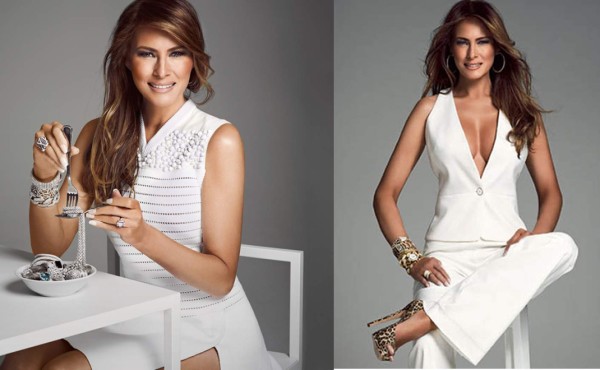 Melania Trump, la dama de blanco