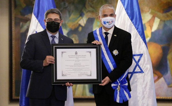 Honduras condecora al embajador de Israel con la Orden 'Francisco Morazán'