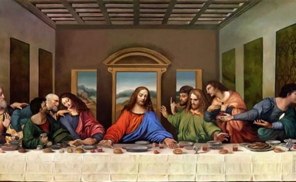Descubren el mensaje oculto en el cuadro de La última cena de Da Vinci