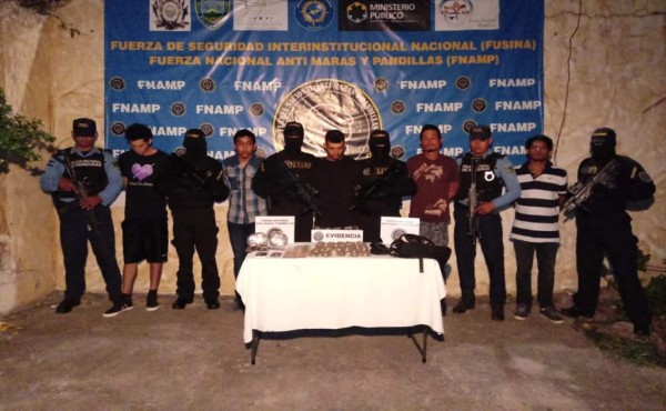 Caen ocho presuntos mareros que sembraban terror en Taulabé y Comayagua