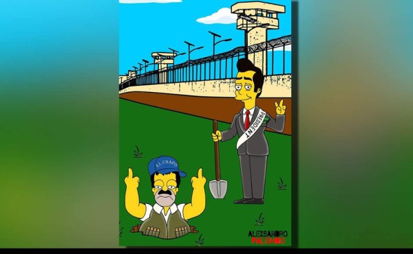 Al estilo Los Simpson, El Chapo Guzmán se burla de Peña Nieto