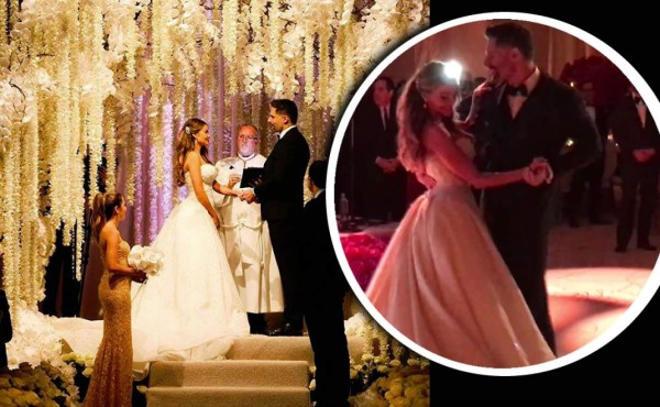 ¡Sofía Vergara y Joe Manganiello en su primer baile como esposos!