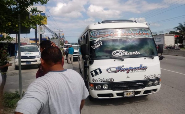 Pasajero de bus Impala hiere a presunto asaltante en San Pedro Sula