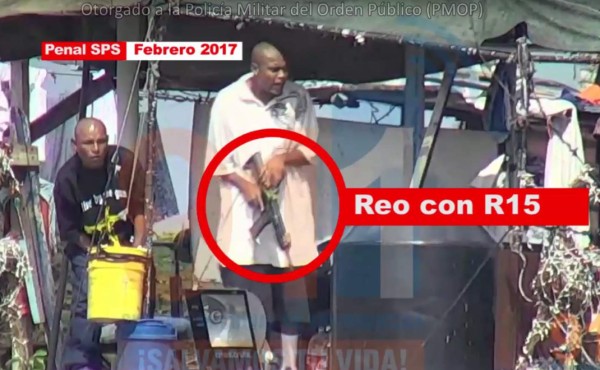 Video muestra a reos con armas dentro del penal de San Pedro Sula