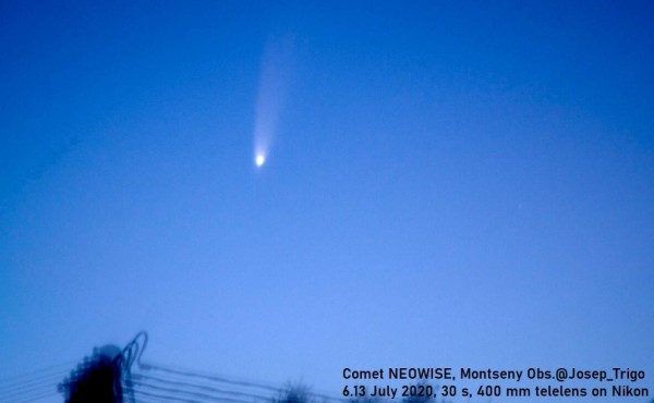Cometa Neowise, un espectáculo matutino visible a simple vista