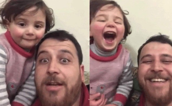 'La vida es bella': Padre sirio hace creer a su hija que las bombas son un juego
