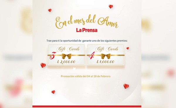 LA PRENSA te premia con una Giftcard en el mes del amor