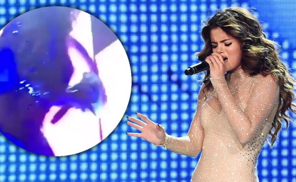 Selena Gómez rompe una pancarta sobre Justin Bieber