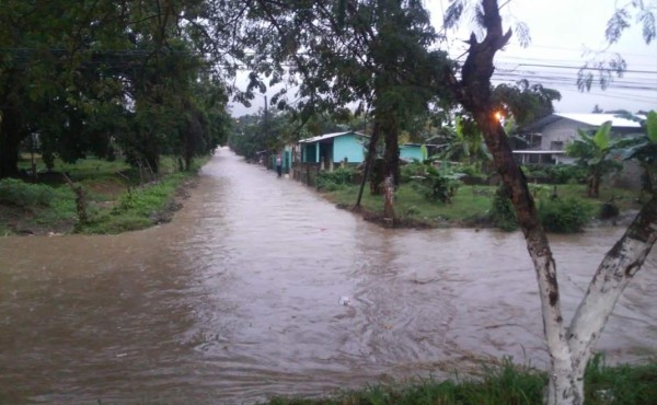 Varios sectores inundados deja torrencial tormenta en San Pedro Sula