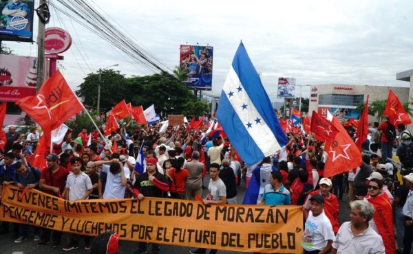 Seguidores de la Alianza marchan en San Pedro Sula