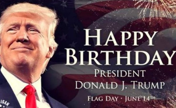 Donald Trump cumple 73 años y envió tarjetas a sus suscriptores