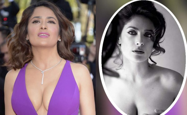 Salma Hayek ahora luce en topless