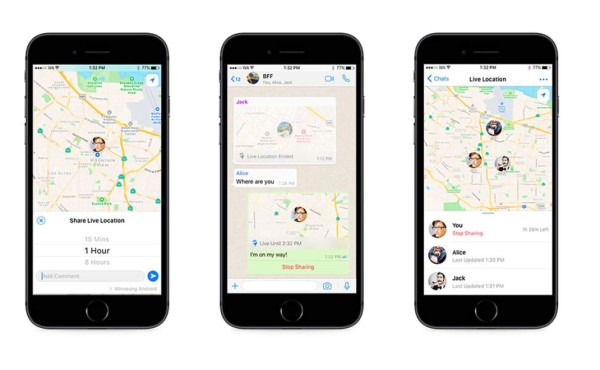 WhatsApp permite ver ubicación de usuario en tiempo real  