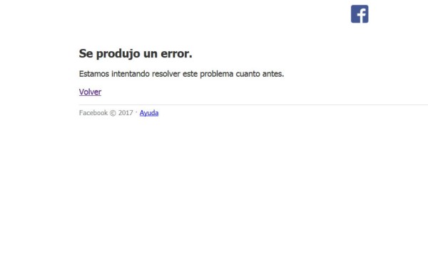 Facebook presenta caída a nivel mundial