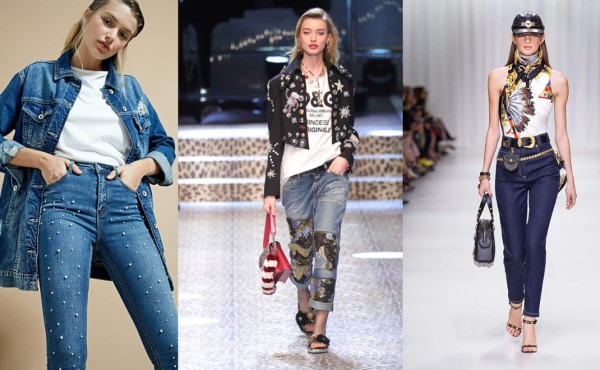 Perlas, parches y Patchwok en jeans para este año