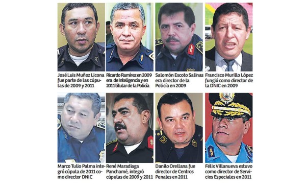 Ellos dirigían la Policía Nacional en 2009 y 2011