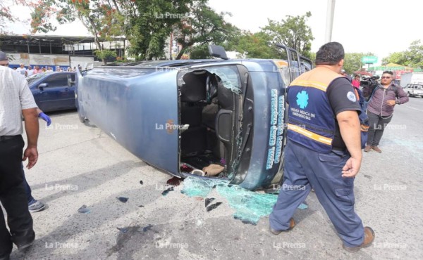 Varias personas heridas en accidentes de rapiditos en San Pedro Sula