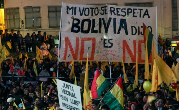 Manifestaciones en Bolivia para rechazar la reelección de Morales