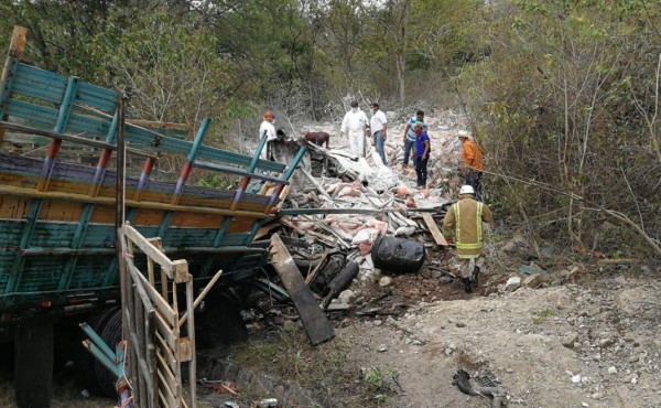 Dos hombres muertos en accidente en carretera entre Santa Rosa de Copán y Gracias