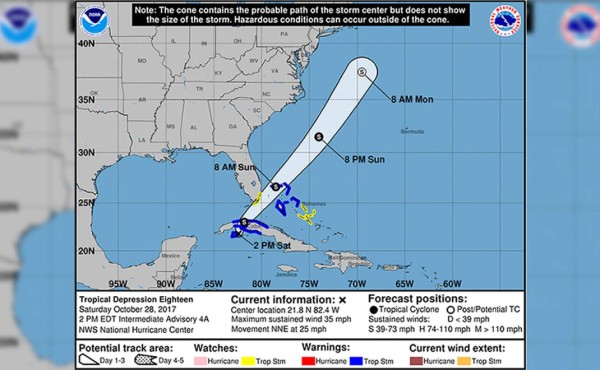 Depresión Tropical amenaza Cuba, Florida y Bahamas&nbsp;&nbsp;&nbsp;&nbsp;