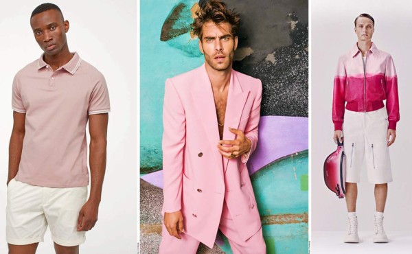 Moda masculina se inclina por el rosa
