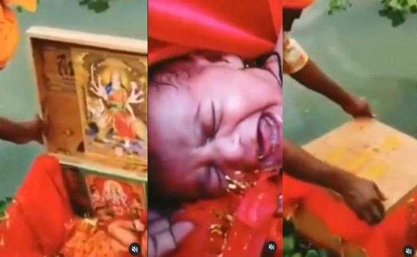 Una bebé hallada en una caja flotando en el río Ganges