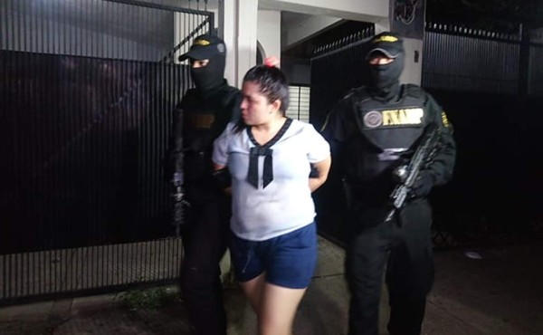 Yolany Muñoz Zuniga 24 años, alias La Yollany, fue capturada en El Progreso, Yoro.