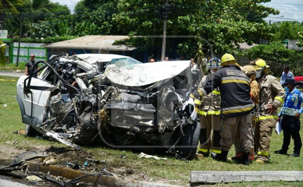 Cuatro muertos deja aparatoso accidente en Choloma; dos de ellos son hermanos