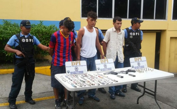 Capturan a tres pandilleros de la MS-13 en San Pedro Sula