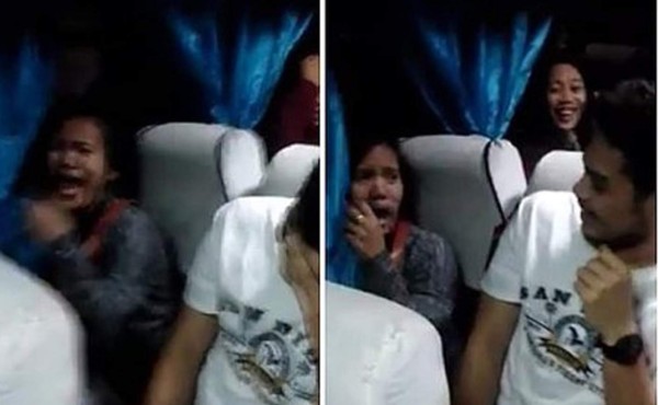 Así reaccionó al tener al chico de sus sueños a su lado