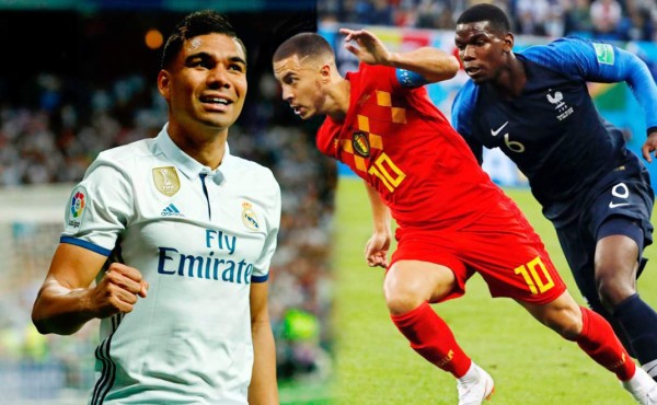 Casemiro le da la 'bienvenida' a Pogba y Hazard