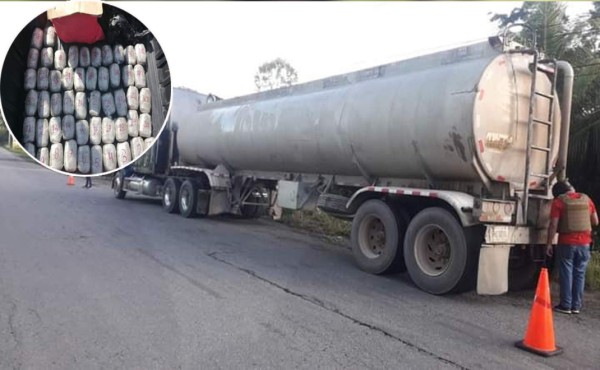 Hallan en cisterna 52 paquetes de supuesta droga de la Pandilla 18