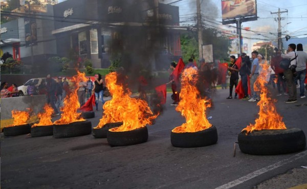 Tomas de carreteras causaron caos en varias zonas de Honduras