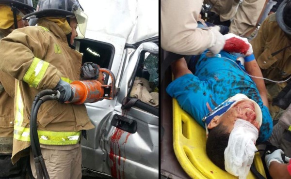 Accidente en Choloma deja dos personas heridas de gravedad