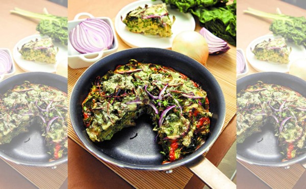 Pasos para preparar Frittata de verdes