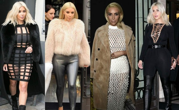 Looks de Kim Kardashian la dejan al descubierto en París