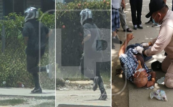 Sicario ataca a balazos a un señor tras salir de un banco en La Lima, Cortés