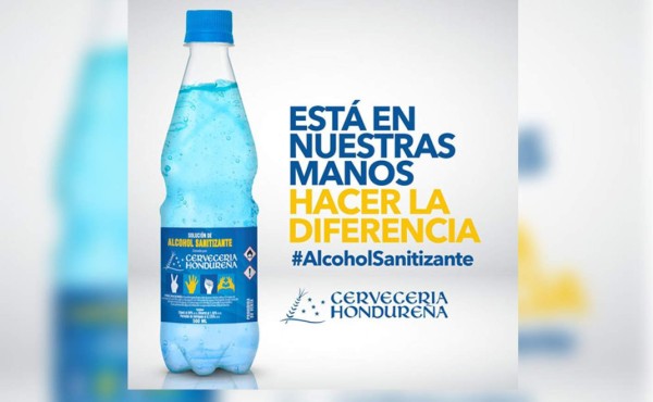 Cervecería Hondureña dona 50,000 unidades de alcohol sanitizante para apoyar al equipo médico