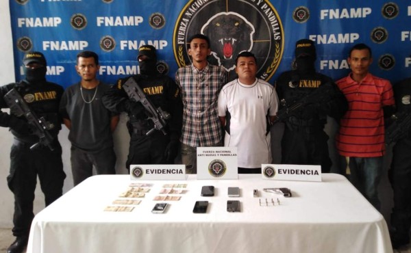 Capturan en El Progreso a cuatro supuestos extorsionadores de la MS-13