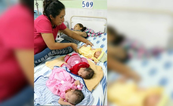 Hondureña da a luz a trillizos en el Materno Infantil de El Progreso