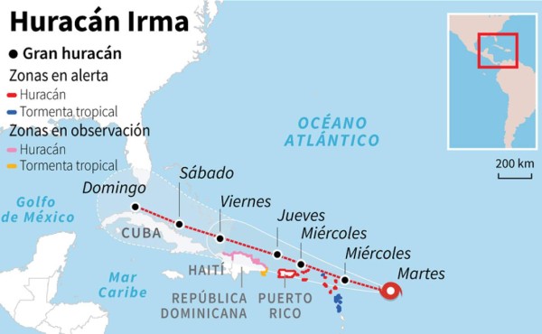El impacto de Irma será 'devastador' en las Antillas Menores