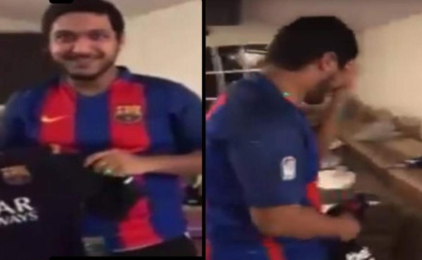 Madridista le juega divertida broma a un barcelonista y es la burla en la red