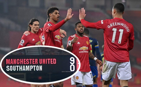 Manchester United masacra al Southampton con una goleada histórica de 9-0
