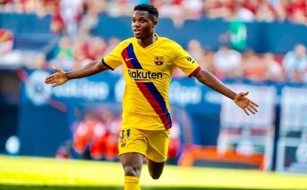 ¡Una anotación histórica! Así fue el gol del niño Ansu Fati con el FC Barcelona