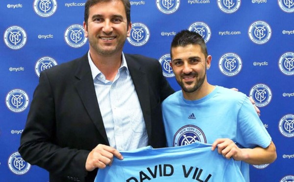 Villa ya posa como nuevo jugador del New York City FC de la MLS