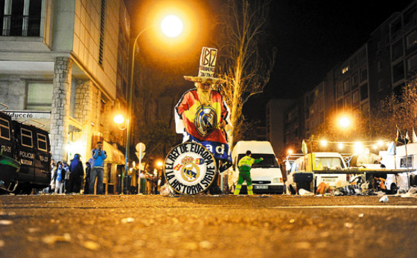 La afición del Barça festejó en las calles la victoria