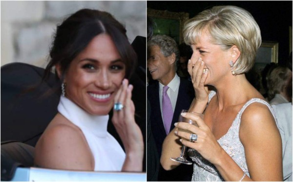 El anillo aguamarina que lució Meghan Markle en honor a Diana