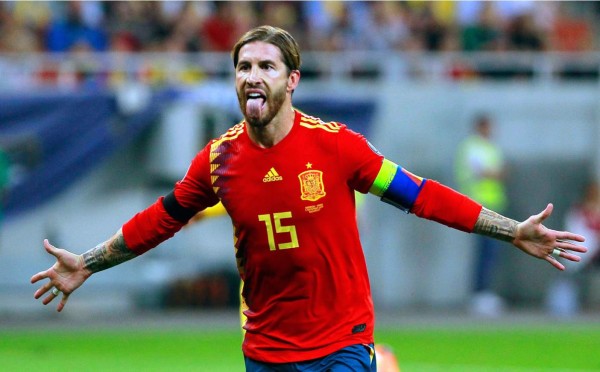 Sergio Ramos marcó el primer gol de España contra Rumanía en Bucarest. Foto EFE